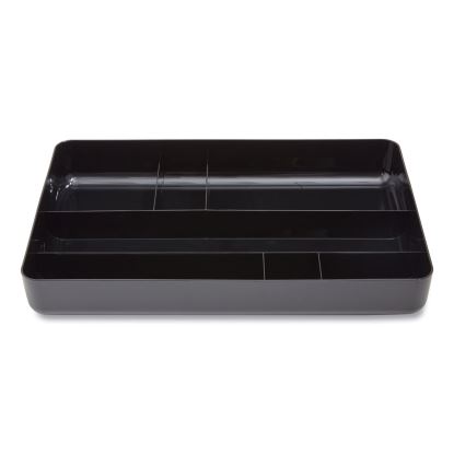 Deep Plastic Drawer Organizer, Seven Compartment, 9.13 x 14.13 x 2.04, Black1