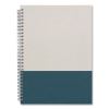 Wirebound Hardcover Notebook, 1 Subject, Narrow Rule, Gray/Teal Cover, 9.5 x 6.5, 80 Sheets1