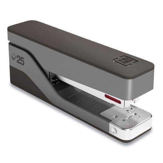 Desktop Aluminum  Half Strip Stapler, 25-Sheet Capacity, Gray/Black1