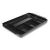 Seven-Compartment Expandable Plastic Drawer Organizer, 12.8 x 8.5 x 1.34, Black2