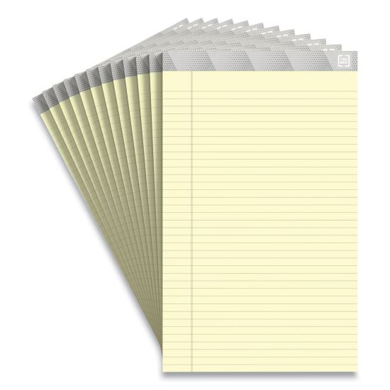 Notepads, Wide/Legal Rule, 50 Canary-Yellow 8.5 x 14 Sheets, 12/Pack1