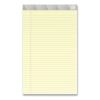 Notepads, Wide/Legal Rule, 50 Canary-Yellow 8.5 x 14 Sheets, 12/Pack2