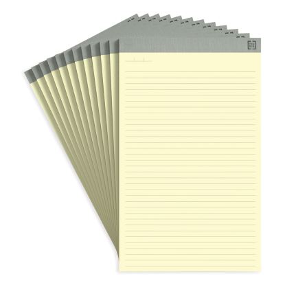 Notepads, Wide/Legal Rule, 50 Canary-Yellow 8.5 x 14 Sheets, 12/Pack1