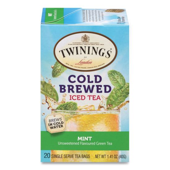 Cold Brew Iced Tea Bags, Mint, 0.07 oz Tea Bag, 20/Box1