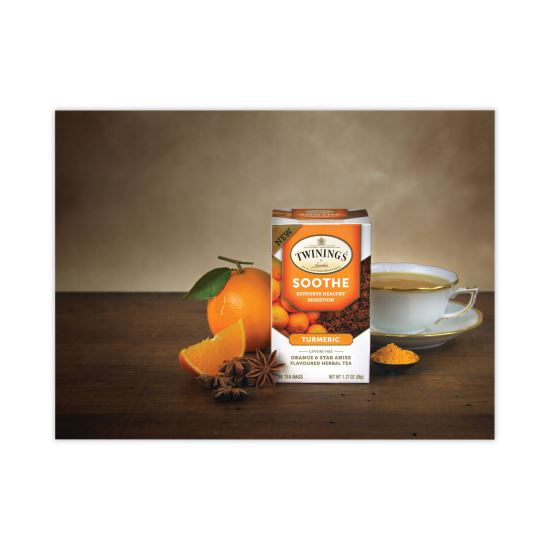 Soothe Decaf Orange and Star Anise Herbal Tea Bags, 0.07 oz Bag, 18/Box1