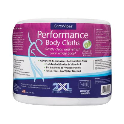 Performance Body Cloths, 6 x 8, Unscented, 700/Pack, 2 Packs/Carton1