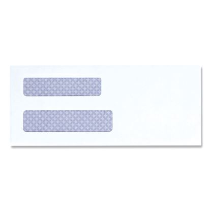 Double Window Business Envelope, #8 5/8, Square Flap, Gummed Closure, 3.63 x 8.88, White, 500/Box1