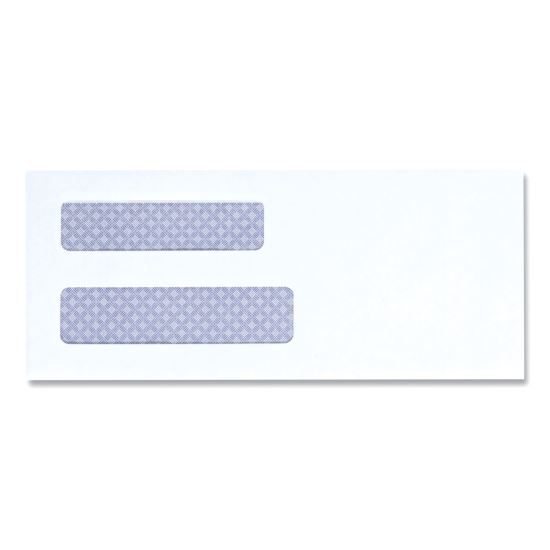 Double Window Business Envelope, #8 5/8, Square Flap, Gummed Closure, 3.63 x 8.88, White, 500/Box1