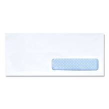 Open-Side Security Tint Business Envelope, 1 Window, #10, Commercial Flap, Gummed Closure, 4.13 x 9.5, White, 500/Box1
