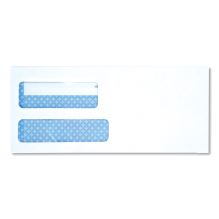 Double Window Business Envelope, #9, Square Flap, Self-Adhesive Closure, 3.88 x 8.88, White, 500/Box1