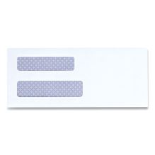 Double Window Business Envelope, #8 5/8, Square Flap, Self-Adhesive Closure, 3.63 x 8.63, White, 500/Pack1