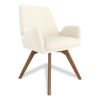 MidMod Fabric Guest Chair, 24.8" x 25" x 31.8", Cream Seat/Back1