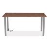 Essentials Writing Table-Desk with Integrated Power Management, 59.7" x 29.3" x 28.8", Espresso/Aluminum2