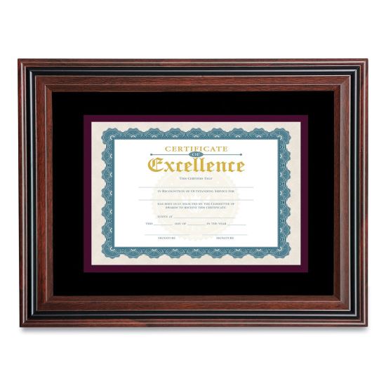 Document Frame with Mat, 11 x 14, Rosewood/Black1