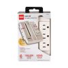 6 Outlet Swivel Surge Protector, 6 Outlets, 1200 Joules, White1