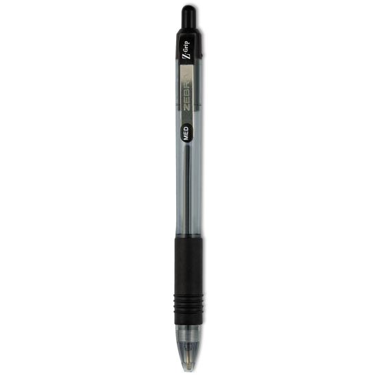 Z-Grip Ballpoint Pen, Retractable, Medium 1 mm, Black Ink, Clear Barrel, 18/Pack1