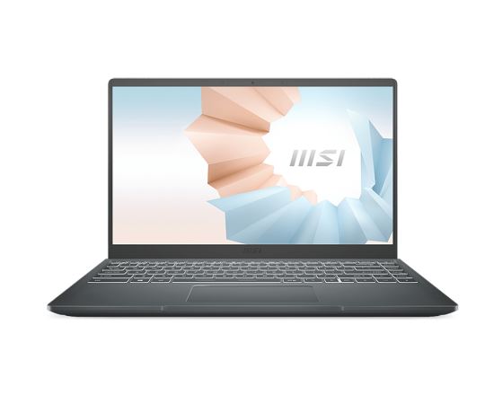 MSI Modern B5M-027 5500U Notebook 14" Full HD AMD Ryzen™ 5 8 GB DDR4-SDRAM 256 GB SSD Wi-Fi 6 (802.11ax) Windows 10 Home Gray1