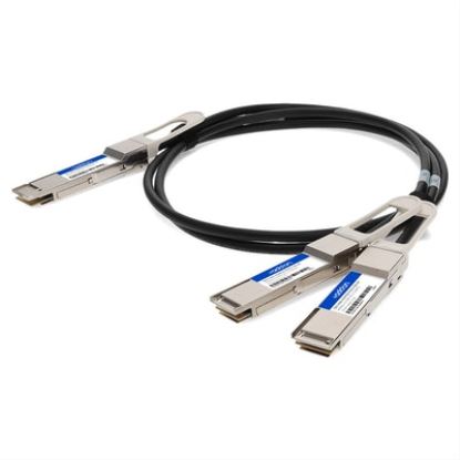 AddOn Networks QDD-400G-2QSFP56-PDAC2-5M-AO InfiniBand cable 98.4" (2.5 m) QSFP-DD 4xQSFP56 Black, Silver1