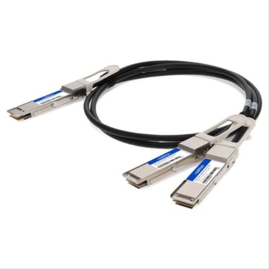 AddOn Networks QDD-400G-2QSFP56-PDAC2-5M-AO InfiniBand cable 98.4" (2.5 m) QSFP-DD 4xQSFP56 Black, Silver1