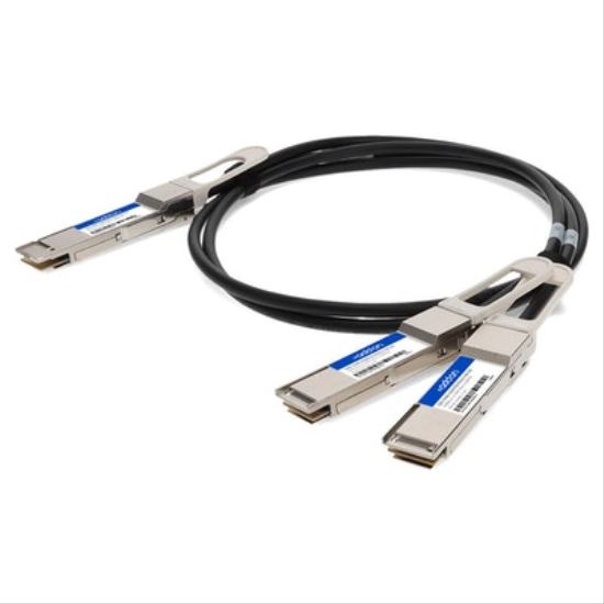 AddOn Networks QDD-200G-2QSFP28-PDAC2-5M-AO InfiniBand cable 98.4" (2.5 m) QSFP-DD 4xQSFP28 Black, Silver1