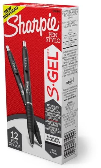 Sharpie 2096145 gel pen Retractable gel pen Fine Black 12 pc(s)1