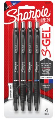 Sharpie 2096174 gel pen Retractable gel pen Black, Blue, Red 4 pc(s)1