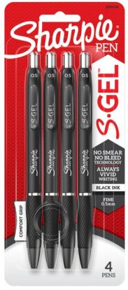 Sharpie 2096140 gel pen Retractable gel pen Fine Black 4 pc(s)1