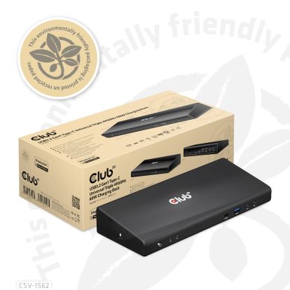 CLUB3D CSV-1562 notebook dock/port replicator Docking USB 3.2 Gen 1 (3.1 Gen 1) Type-C Black1