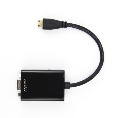 Rocstor Y10A185-B1 video cable adapter HDMI Type C (Mini) VGA (D-Sub) Black1