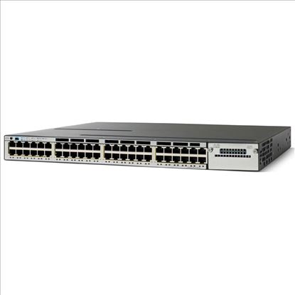 Cisco Catalyst C3750X-48T-E, Refurbished Managed L2 Gigabit Ethernet (10/100/1000) 1U Black, Gray1