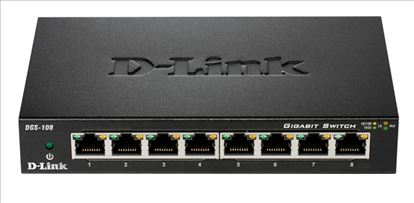 D-Link DGS-108 network switch Unmanaged L2 Gigabit Ethernet (10/100/1000) Black1
