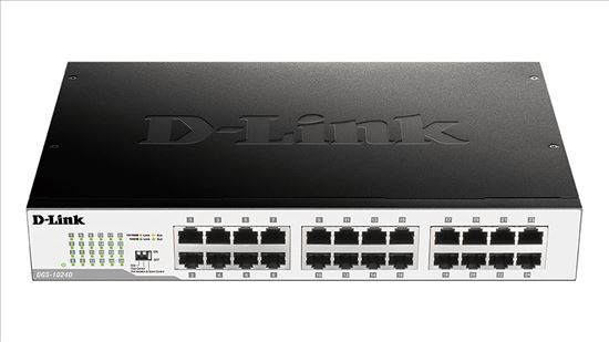 D-Link DGS-1024D network switch Unmanaged Gigabit Ethernet (10/100/1000) 1U Black, Silver1