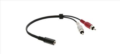 Kramer Electronics C-A35F/2RAM-1 audio cable 11.8" (0.3 m) 3.5mm 2 x RCA Black1