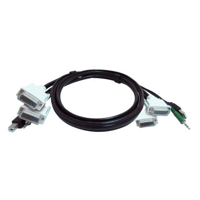 Black Box SKVMCBL-2DVI-06TAA KVM cable Black, White 70.9" (1.8 m)1