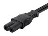 Monoprice 7674 power cable Black 180" (4.57 m) NEMA 1-15P C7 coupler3