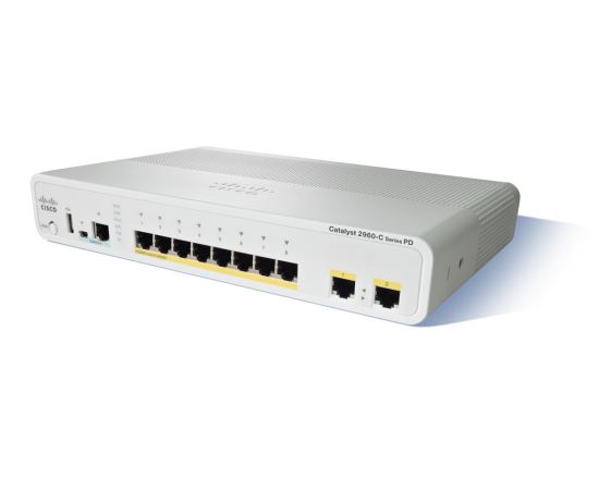 Cisco Catalyst WS-C2960CPD-8PT-L network switch Managed L2 Fast Ethernet (10/100) Power over Ethernet (PoE) White1