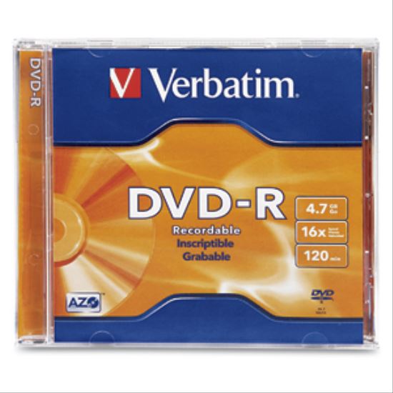 Verbatim DVD-R 4.7GB 16X Branded 1pk Jewel Case 1 pc(s)1