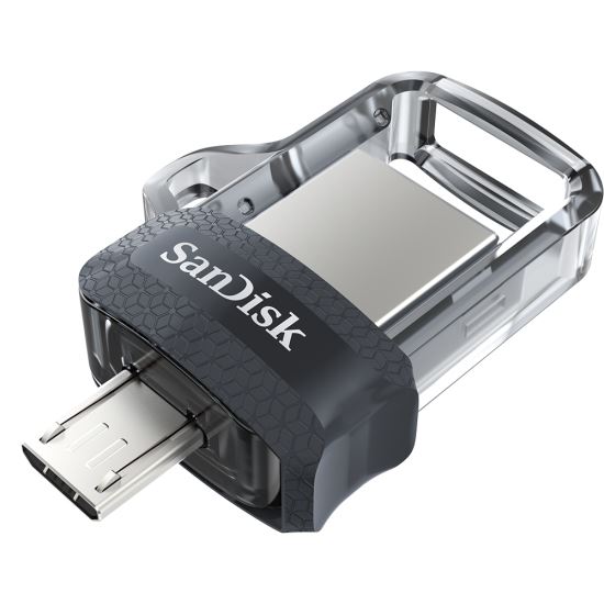 SanDisk 128GB Ultra Dual m3.0 USB flash drive USB Type-A / Micro-USB 3.2 Gen 2 (3.1 Gen 2) Gray, Stainless steel1