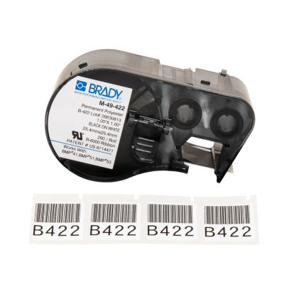 Brady M-49-422 printer label Black, White Self-adhesive printer label1