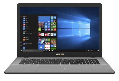 ASUS VivoBook N705FN-ES76 i7-8565U Notebook 17.3" Full HD Intel® Core™ i7 8 GB DDR4-SDRAM 512 GB SSD NVIDIA® GeForce® MX150 Wi-Fi 5 (802.11ac) Windows 10 Home Gray1