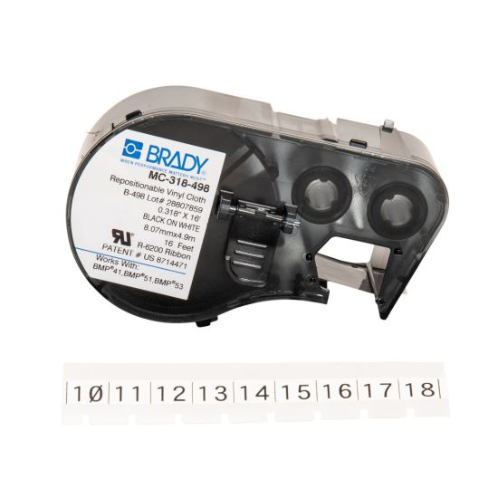 Brady MC-318-498 printer label Black, White Self-adhesive printer label1