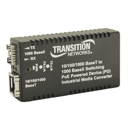 Transition Networks M/GE-ISW-SFP-01-PD network media converter Black1