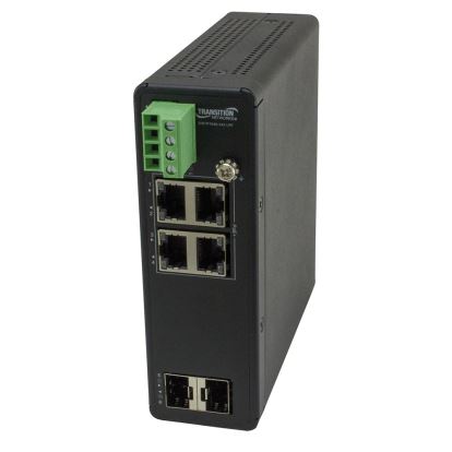 Transition Networks SISTP1040-342-LRT network switch Unmanaged Gigabit Ethernet (10/100/1000) Power over Ethernet (PoE) Black1