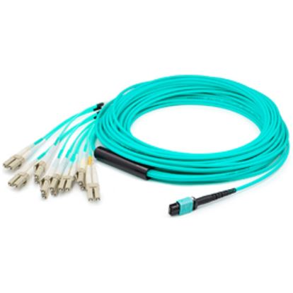 AddOn Networks ADD-MPO-4LC10M5OM4P fiber optic cable 393.7" (10 m) 8x LC LOMM OM4 Aqua color1