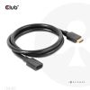 CLUB3D Ultra High Speed HDMI Extension Cable 4K120Hz 8K60Hz 48Gbps M/F 1 m / 3.28 ft 30AWG8