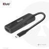 CLUB3D USB Gen2 Type-C to HDMI™ 8K60Hz or 4K120Hz HDR10+ with DSC1.2 with Power Delivery 3.0 Active Adapter M/F3