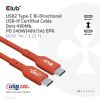 CLUB3D USB2 Type-C Bi-Directional USB-IF Certified Cable Data 480Mb, PD 240W(48V/5A) EPR M/M 4m / 13.13ft6