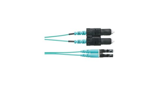 Panduit FZ2ERLNSNSNM3.5 fiber optic cable 137.8" (3.5 m) LC SC OFNR OM4 Aqua color1