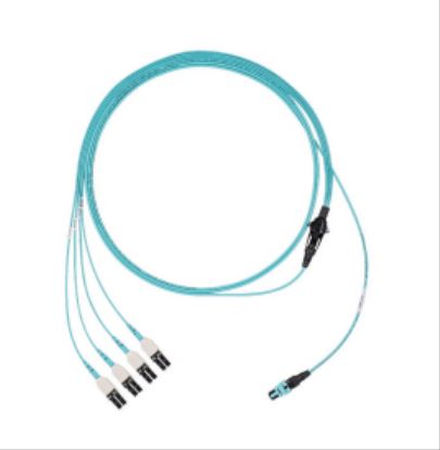 Panduit FZ8RP7NUSQNF100 fiber optic cable 1200.8" (30.5 m) PanMPO 4x LC OM4 Aqua color1