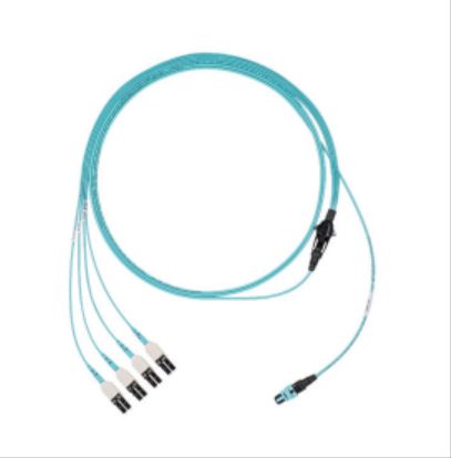 Panduit FZ8RP7NUSQNF068 fiber optic cable 815" (20.7 m) PanMPO 4x LC OM4 Aqua color1